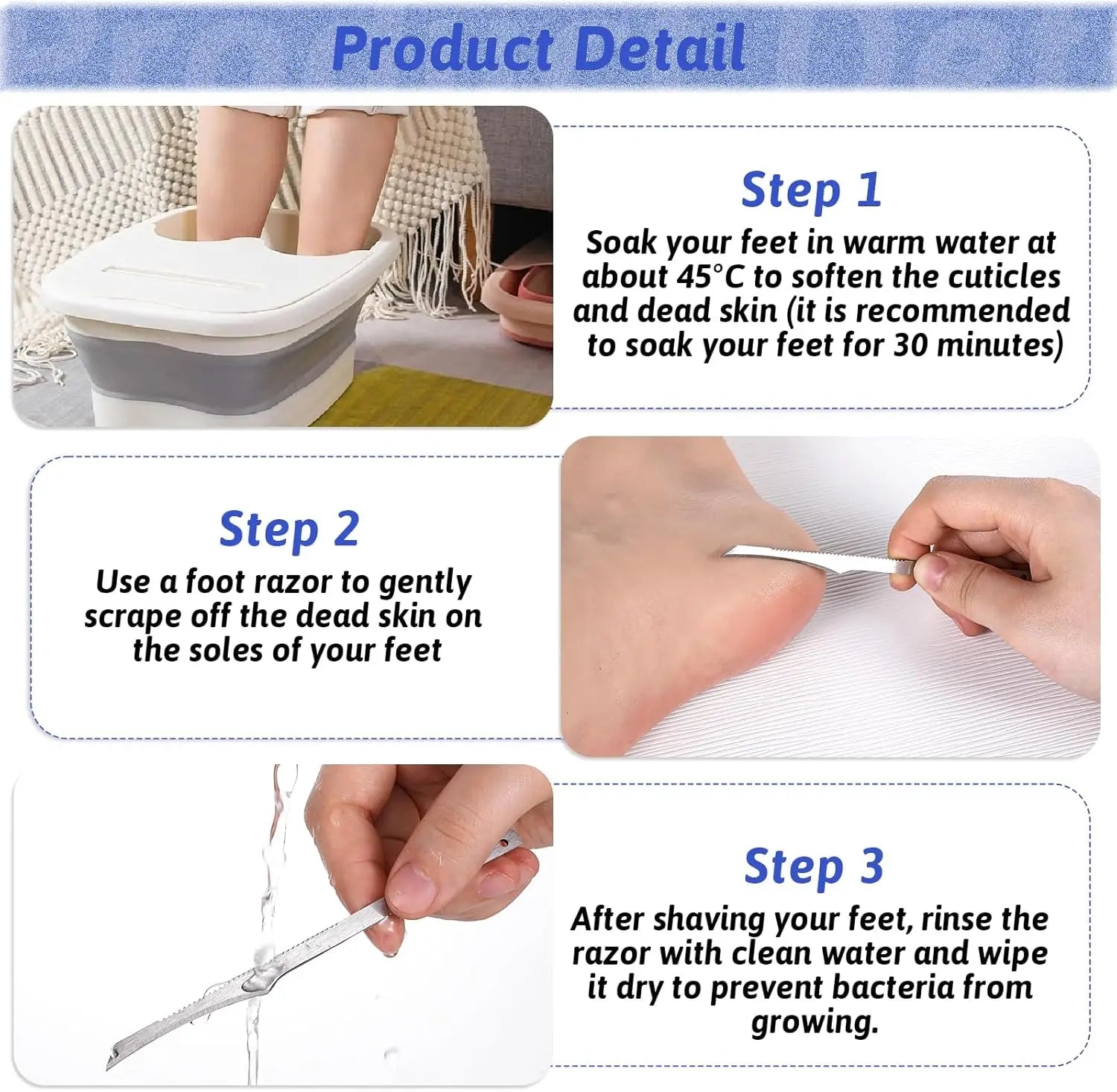 1pc Manicure Pedicure Tools Toe Nail Shaver Feet Pedicure Knife Kit Foot Callus Rasp File Dead Skin Remover Foot Care Tools