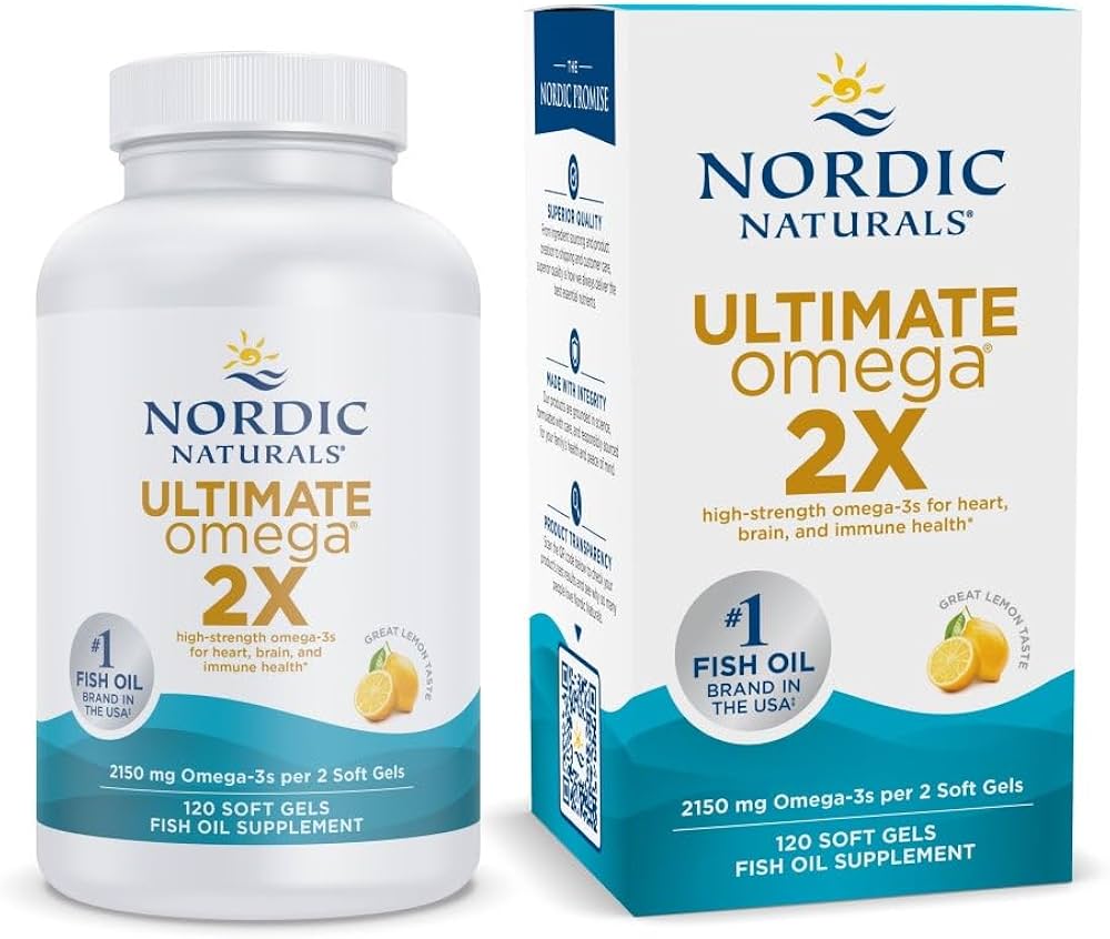 Nordic Naturals Ultimate O2X, Lemon Flavor - 120 Soft Gels Without Box