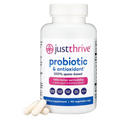 Just Thrive Probiotic & Antioxidant Supplement - 100% Spore-Based Digestive and Immune Support - Gluten Free 90 Caps