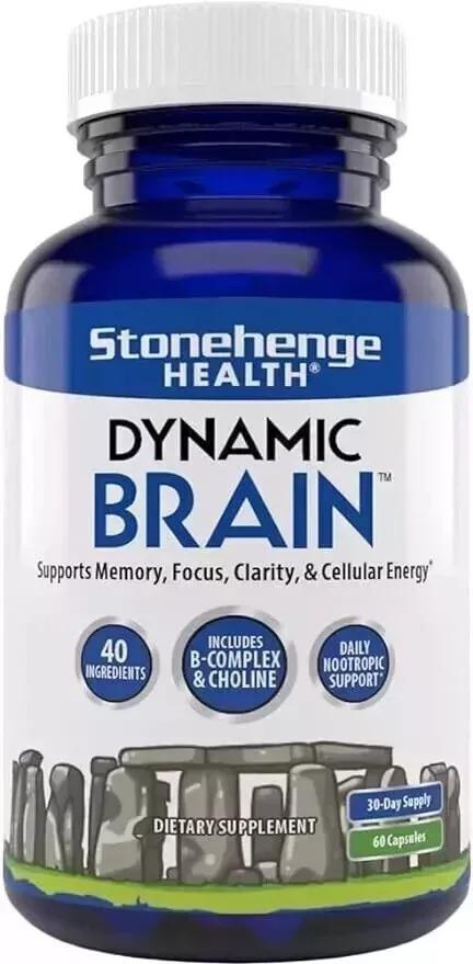 Stonehenge Health Dynamic Brain Supplement For Enhanced Memory and Focus 60 Caps