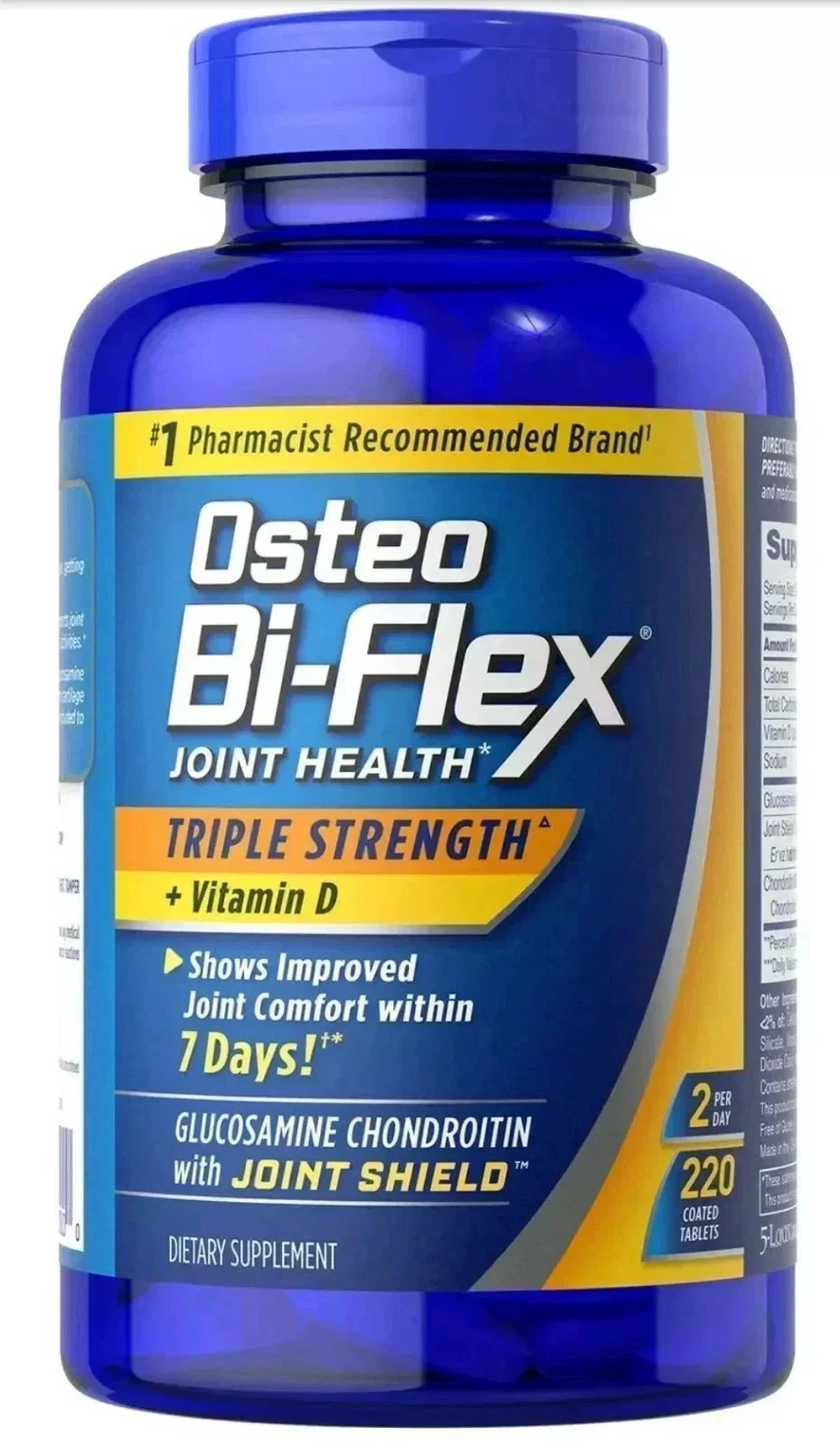 Osteo Bi-Flex Triple Strength Glucosamine 1500 mg, MSM 1500 mg with Vitamin D3, 200 Count