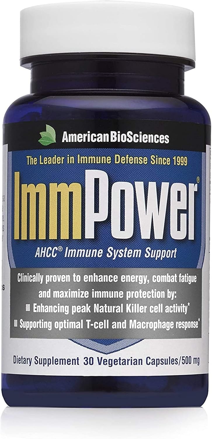 American BioSciences ImmPower, AHCC Mushroom Extract Immune System Support 30 Capsule