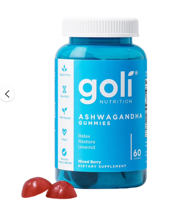 Goli Nutrition Ashwagandha Gummies, Mixed Berry Flavor, 60 Ct