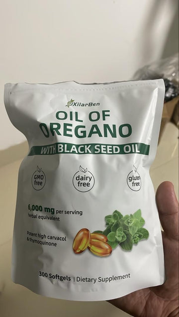 XilarBen oil of oregano with black seed oil 6000mg 300 softgels