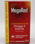 MegaRed Omega-3 Krill Oil Softgels 120 Count Heart Health