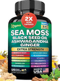 120 capSea Moss 7000Mg Black Seed Oil 4000Mg Ashwagandha 2000Mg Turmeric 2000Mg 120 Cap