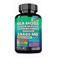 60 capSea Moss, Black Seed Oil, Ashwagandha, Turmeric, Ginger (16 in 1 Multivitamin)