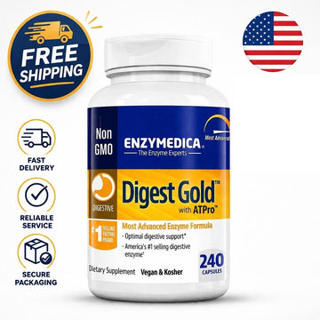 Enzymedica Digest Gold+ATPro , Most Advanced Support 240 Capsules