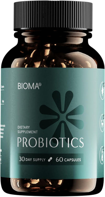 Bioma Probiotics for Digestive Health 3-in-1 Gut Health Formula 60 Caps