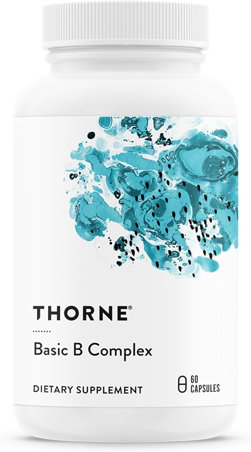 Thorne Basic B Complex, 8 Active B Vitamins & Choline, 60 Capsules