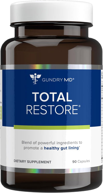 Gundry MD Total Restore Gut Health and Gut Lining Support Supplement (90 Caps) (plastic bottle)