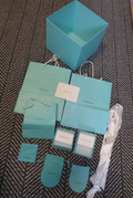 Tiffany Gift Bags, Boxes, Pouches, Ribbon Lot (12 piece) Empty packing no ring or necklace