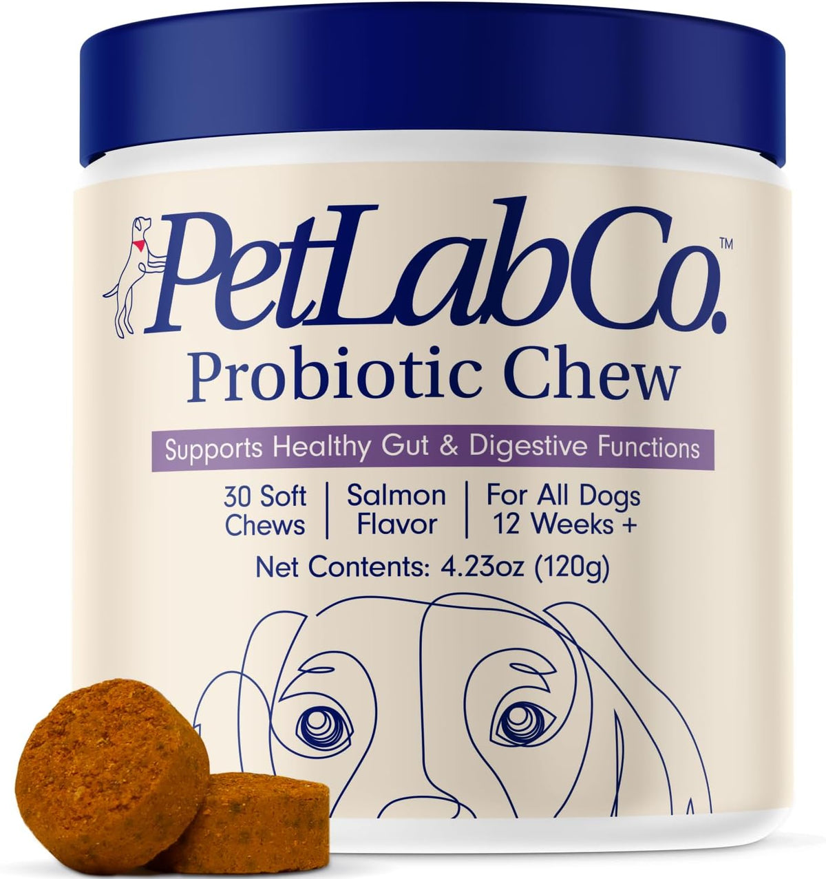 New-PetLabCo. Probiotic Chew Probiotics For Salmon Flavor 30 Soft Chews 120g