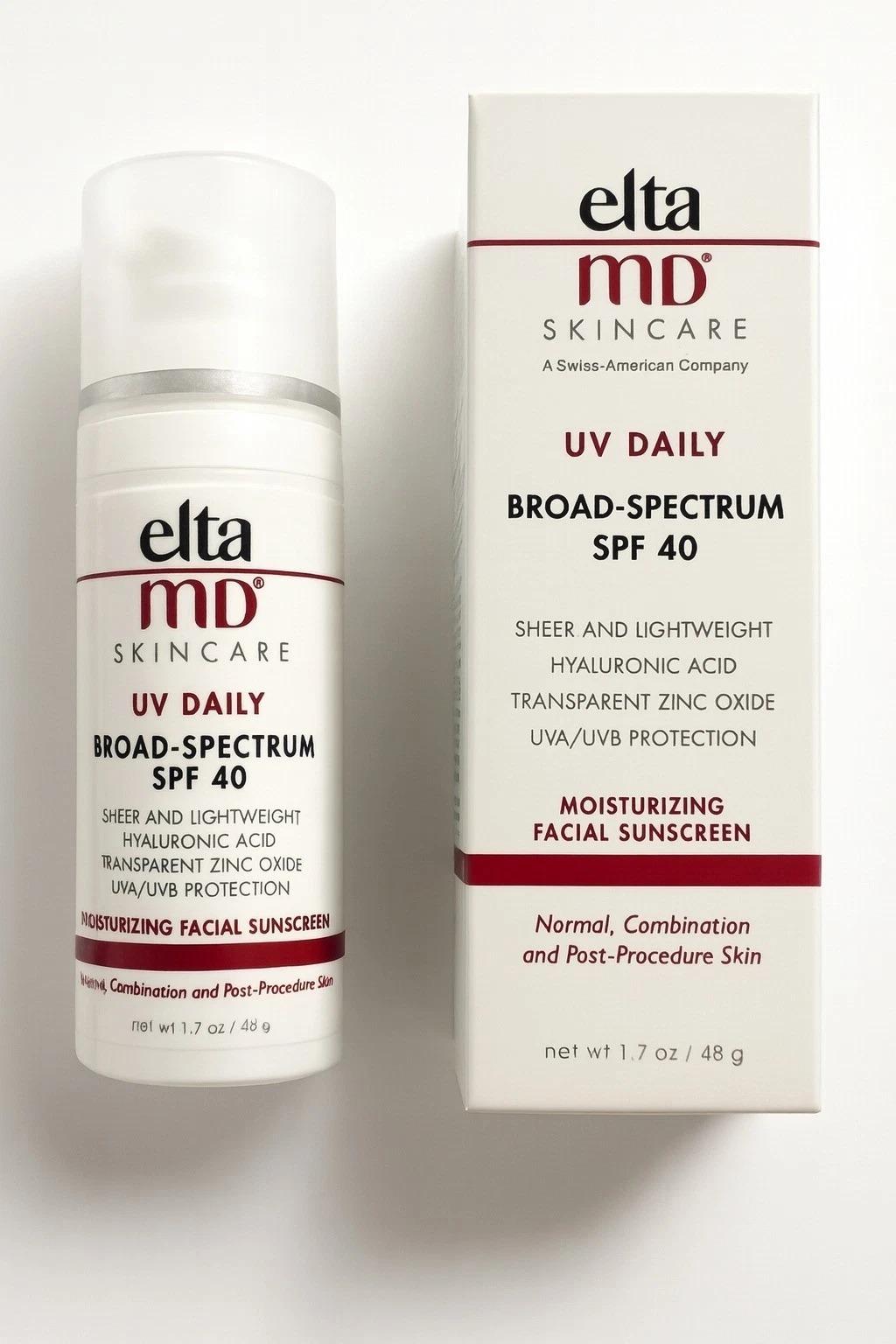 EltaMd UV Daily Broad Spectrum SPF 40 Clear Face Sunscreen 1.7oz 48g
