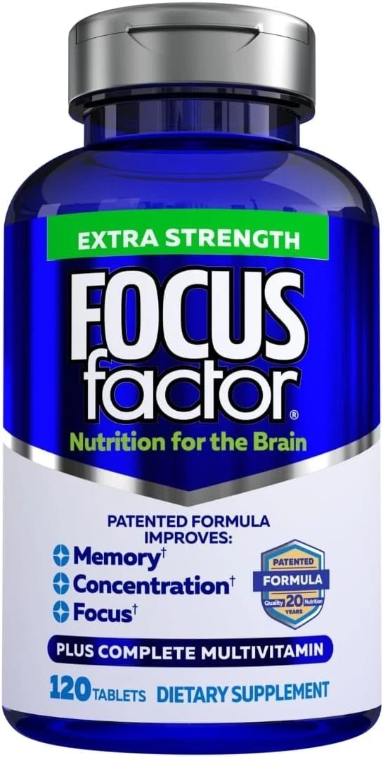 focus Factor Extra Strength Brain Supplement 120 Count Multivitamin