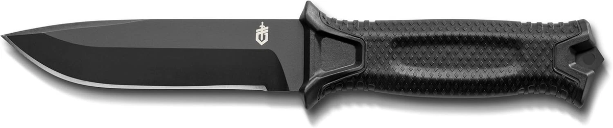 Gerber Gear StrongArm - Fixed-Blade Camping & Hunting Knife with Striking Pommel & Sheath - Premium Survival Gear - Blac