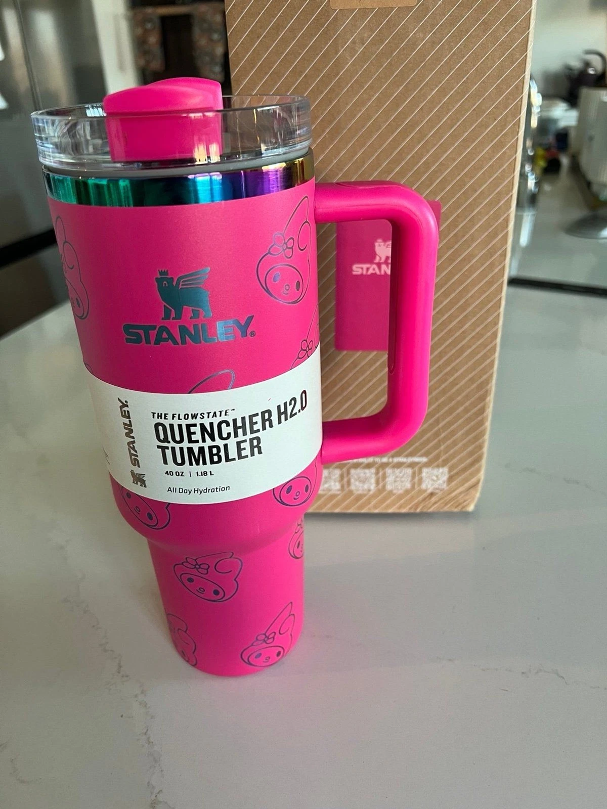 NIB Sanrio My Melody Hot Pink The Quencher H2.O Flowstate Tumbler 40oz