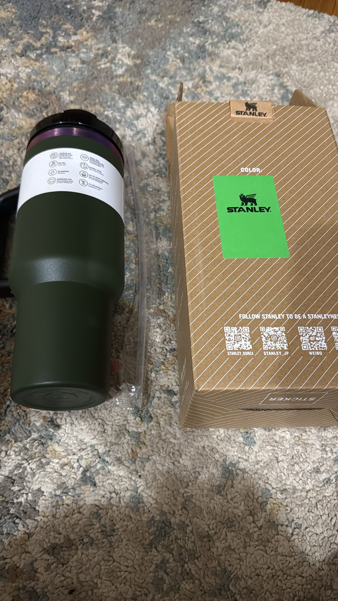 Rare 40oz Green Chorma The Flowstate Quencher H2.0 Tumbler NI