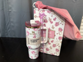 🌹 x LoveShackFancy 40oz Ribbon Rosa Flowstate H2.0 Tumbler White & Pink