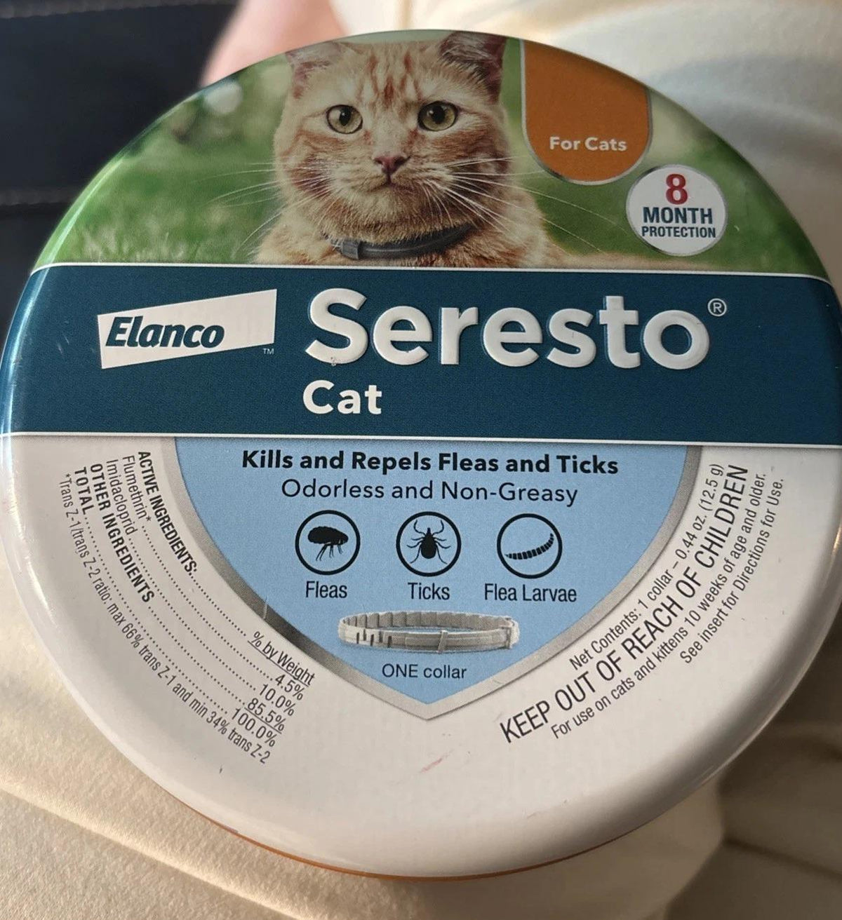 8 Month Flea & Tick Prevention Collar for Cat Vet-Recommended