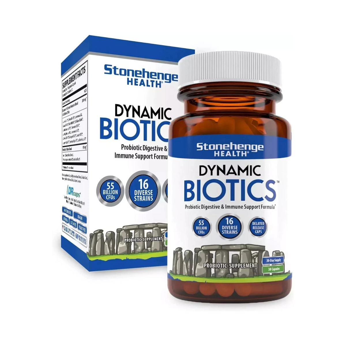 Dynamic BIOTICS Stonehenge Probiotic Immune Support Digestive IBS Gut Immune