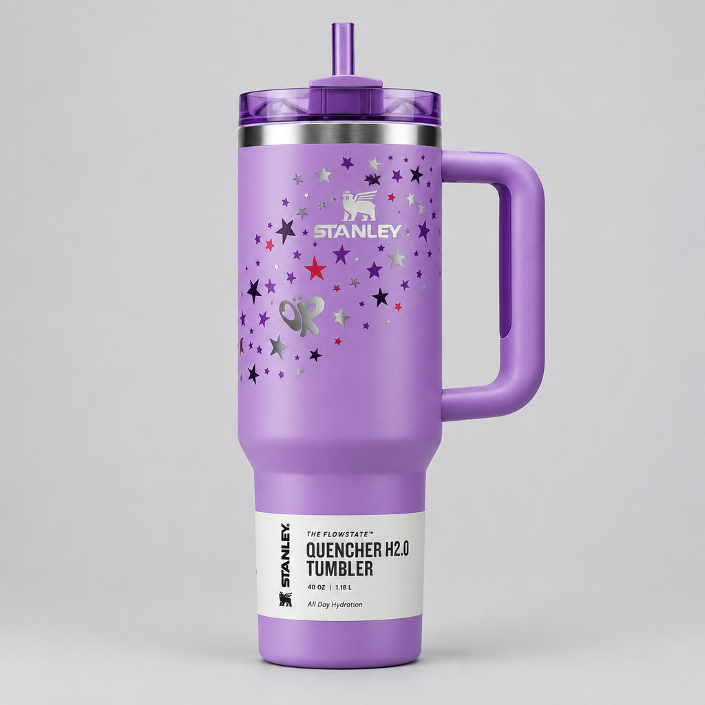 PURPLE w/ STARS TUMBLER 40oz