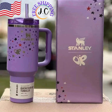PURPLE w/ STARS TUMBLER 40oz