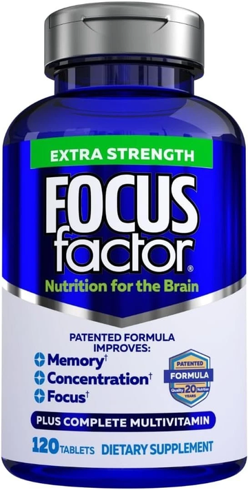 focus Factor Extra Strength Brain Supplement 120 Count Multivitamin