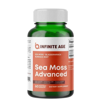INFINITE AGE 1250mg Sea Moss Advanced Superfood, High-Potency, Vegan - 60 Count