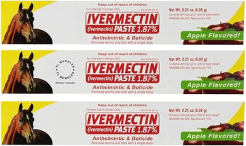 Ivermectin Paste - Horse Wormer 6.08 Grams + TL Bundles Sticker