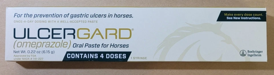 ULCERGARD Oral Paste for Horse Stomach Ulcers 1.8mg .22oz 4 dose