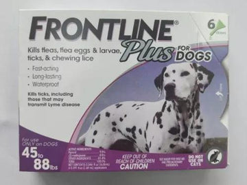 Frontline Plus For Dogs 45 to 88 LBS 6 Doses 6 Month Supply