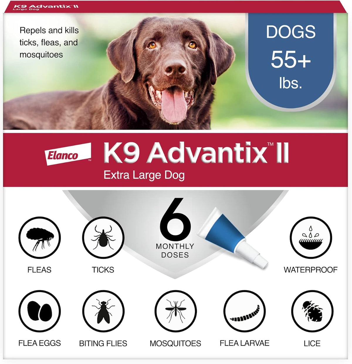K9 Advantix II Flea and Tick Control Treatment for Extra Large Dogs