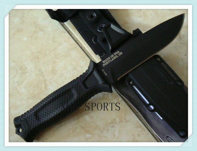 Gerber USA Made Strongarm Fixed Blade Pig Survival Knife - Black