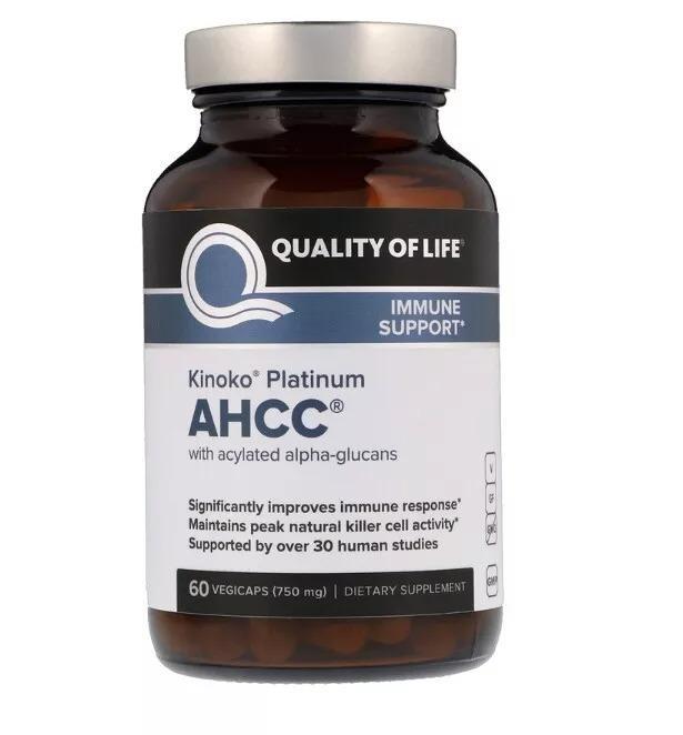 Quality of Life Labs, Kinoko Platinum AHCC, Immune Support, 750 mg, — Quality of Life Labs