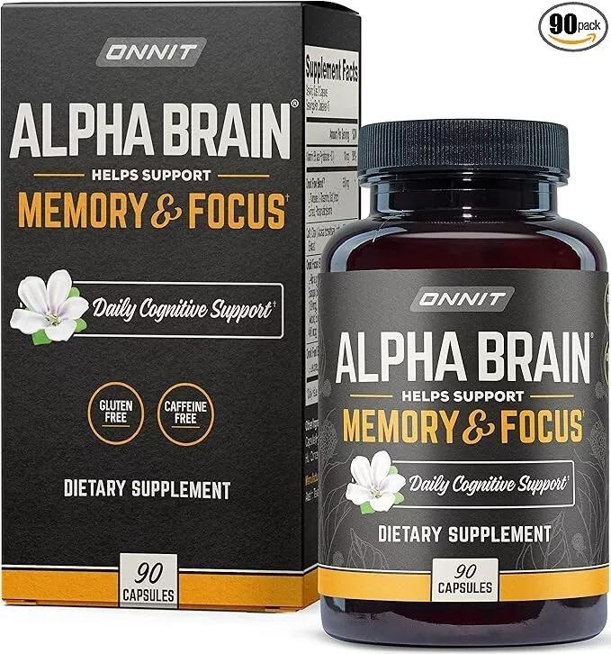 Alpha Brain Memory & Focus Daily Cognitive Support 90 CAPSULES